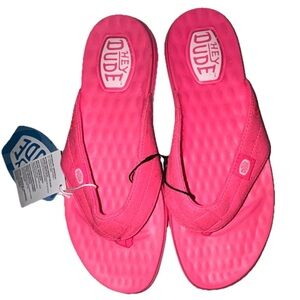 Hey Dude Pink Sandals Flip Flops Casual